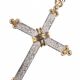 9CT GOLD AND DIAMOND CROSS PENDANT at Ross's Online Art Auctions