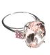 9CT WHITE GOLD MORGANITE AND PINK TOURMALINE RING at Ross's Online Art Auctions