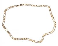 18CT GOLD CURB LINK NECKLACE at Ross's Online Art Auctions