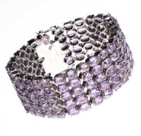 METAL AND AMETHYST CUFF at Ross's Online Art Auctions