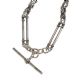 STERLING SILVER CHAIN AND BAR FOB at Ross's Online Art Auctions