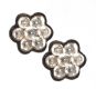 18CT WHITE GOLD AND DIAMOND FLORAL CLUSTER EARRINGS at Ross's Online Art Auctions