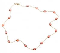 18CT GOLD AND GARNET NECKLACE at Ross's Online Art Auctions