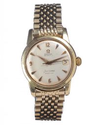 OMEGA SEAMASTER CALENDAR GOLD PLATED STAINLESS STEEL GENT'S WRIST WATCH at Ross's Online Art Auctions