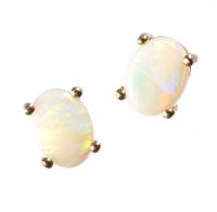 10CT GOLD AND OPAL STUD EARRINGS at Ross's Online Art Auctions