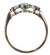 18CT GOLD EMERALD AND DIAMONE THREE STONE RING at Ross's Online Art Auctions
