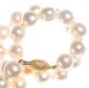 STRAND OF FRESHWATER CULTURED PEARLS WITH 18CT GOLD CLASP at Ross's Online Art Auctions