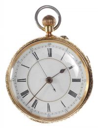 18CT GOLD GENT'S POCKET WATCH at Ross's Online Art Auctions