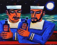 SAILORS WITH RUM by Graham Knuttel at Ross's Online Art Auctions