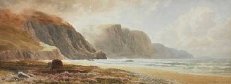 MISTY OVER THE CLIFFS by Joseph William Carey RUA at Ross's Online Art Auctions