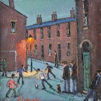 STREET FOOTBALL by James Downie at Ross's Online Art Auctions