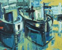 HARBOUR REFLECTIONS by Colin Davidson RUA at Ross's Online Art Auctions