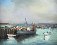 TRAWLER, KILEEL HARBOUR by Norman J. McCaig at Ross's Online Art Auctions