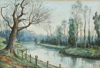 ON THE LAGAN by Irish School at Ross's Online Art Auctions