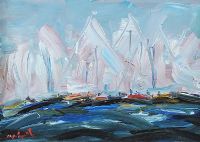 SAILING AT DUBLIN BAY by Marie Carroll at Ross's Online Art Auctions