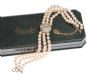 TRIPLE STRING OF SIMULATED PEARLS CHOKER SET WITH CRYSTALS at Ross's Online Art Auctions