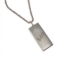 STERLING SILVER INGOT PENDANT AND CHAIN at Ross's Online Art Auctions