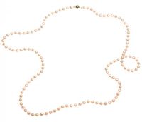 STRAND OF FRESHWATER PEARLS WITH A 9CT GOLD CLASP at Ross's Online Art Auctions