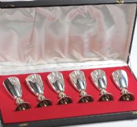 CASED SET OF SIX SILVER GOBLETS FROM THE IRISH SILVER COMPANY at Ross's Online Art Auctions