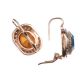 STERLING SILVER GILT AND CRYSTAL EARRINGS at Ross's Online Art Auctions