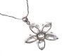 THOMAS SABO STERLING AND CUBIC ZIRCONIA FLORAL PENDANT AND CHAIN at Ross's Online Art Auctions