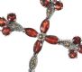 STERLING SILVER GARNET AND MARCASITE CROSS PENDANT at Ross's Online Art Auctions