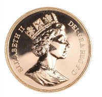 22CT GOLD FIVE POUND COIN at Ross's Online Art Auctions