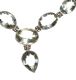 STERLING SILVER AND GREEN AMETHYST NECKLACE at Ross's Online Art Auctions