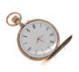 14CT GOLD LADY'S HALF-HUNTER POCKET WATCH at Ross's Online Art Auctions