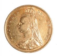 VICTORIAN 22CT GOLD HALF-SOVEREIGN at Ross's Online Art Auctions