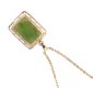 GOLD-COLOURED METAL AND JADE PENDANT AND CHAIN at Ross's Online Art Auctions