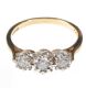 9CT WHITE GOLD AND DIAMOND THREE STONE RING at Ross's Online Art Auctions