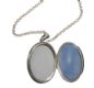STERLING SILVER OVAL ENGRAVED LOCKET AND CHAIN at Ross's Online Art Auctions
