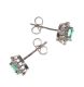 18CT WHITE GOLD EMERALD AND DIAMOND CLUSTER EARRINGS at Ross's Online Art Auctions