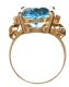 14CT GOLD BLUE TOPAZ AND DIAMOND RING at Ross's Online Art Auctions