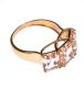 9CT GOLD AND THREE STONE MORGANITE RING at Ross's Online Art Auctions