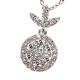 18CT WHITE GOLD AND DIAMOND CLUSTER PENDANT AND CHAIN at Ross's Online Art Auctions