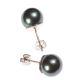 18CT WHITE GOLD AND GREY FRESHWATER PEARL STUD EARRINGS at Ross's Online Art Auctions