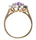 18CT GOLD AMETHYST AND DIAMOND CLUSTER RING at Ross's Online Art Auctions