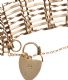9CT GOLD GATE LINK BRACELET WITH ENGRAVED HEART-SHAPED PADLOCK CLASP at Ross's Online Art Auctions