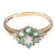 9CT GOLD EMERALD AND DIAMOND CLUSTER RING at Ross's Online Art Auctions