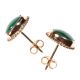 9CT GOLD AND MALACHITE STUD EARRINGS at Ross's Online Art Auctions