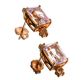 9CT GOLD KUNZITE AND DIAMOND EARRINGS at Ross's Online Art Auctions