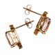 9CT GOLD KUNZITE AND DIAMOND EARRINGS at Ross's Online Art Auctions