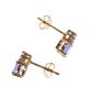 9CT GOLD TANZANITE AND DIAMOND EARRINGS at Ross's Online Art Auctions