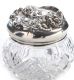 ART NOUVEAU STERLING SILVER AND CRYSTAL TOILET JAR at Ross's Online Art Auctions
