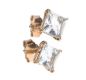 9CT GOLD AND WHITE TOPAZ STUD EARRINGS at Ross's Online Art Auctions