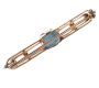 9CT GOLD AQUAMARINE AND SEED PEARL BAR BROOCH at Ross's Online Art Auctions