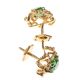 9CT GOLD AND GREEN CRYSTAL STUD EARRINGS at Ross's Online Art Auctions