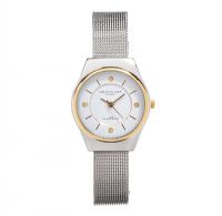 CHRISTIN LARS STAINLESS STEEL WITH GOLD-PLATE AND DIAMOND LADY'S WRIST WATCH at Ross's Online Art Auctions